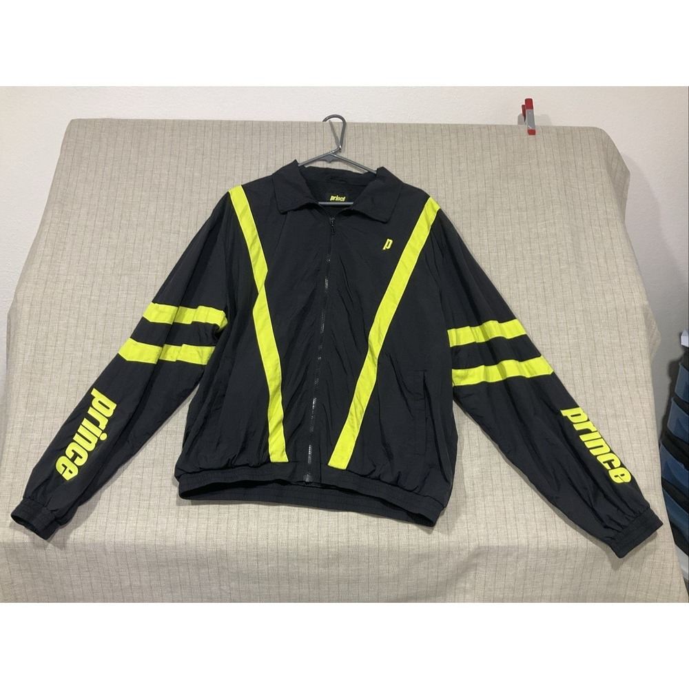 Prince Baseline Track Jacket Zip Black Yellow